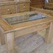 Display Coffee Table with Glass Inset 