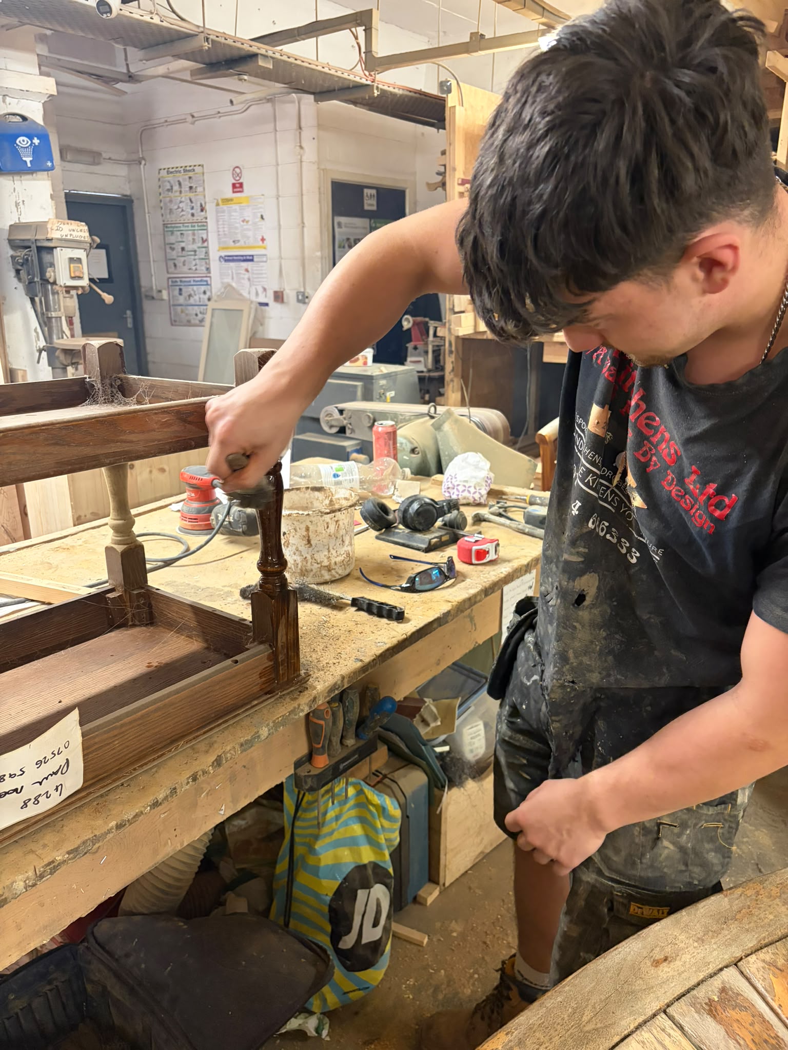 Oliver — third-year Apprentice Craftsman at Oak & Pine by Design