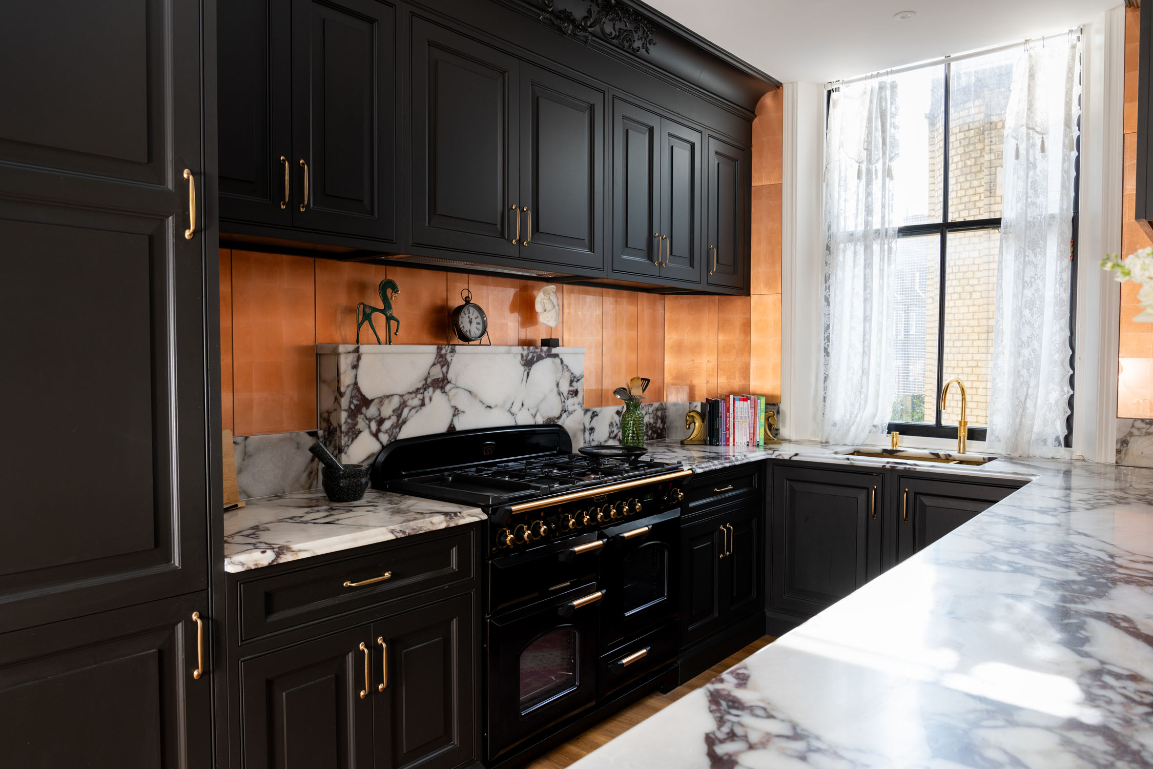 Handmade Painted Kitchen with Chunky Worktops